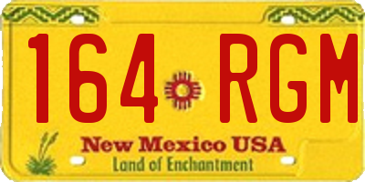 NM license plate 164RGM