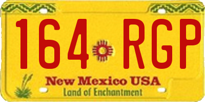 NM license plate 164RGP