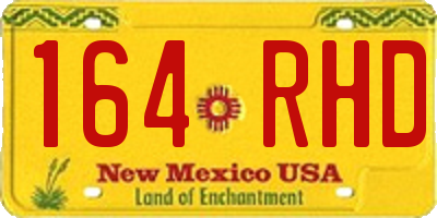 NM license plate 164RHD