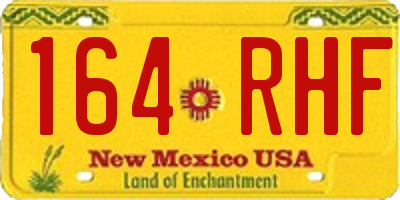 NM license plate 164RHF