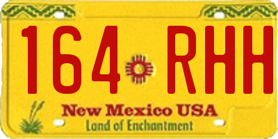 NM license plate 164RHH