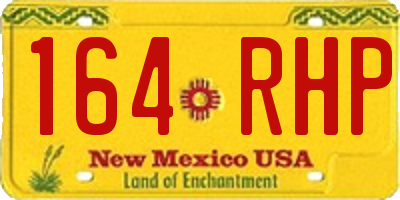 NM license plate 164RHP