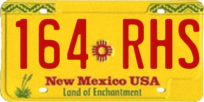 NM license plate 164RHS