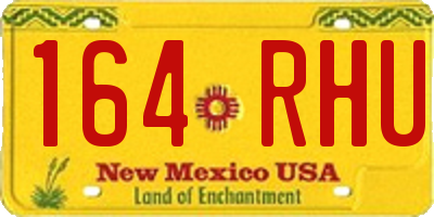 NM license plate 164RHU