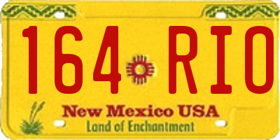 NM license plate 164RIO