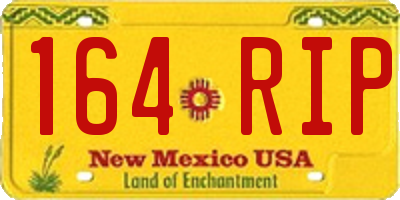 NM license plate 164RIP
