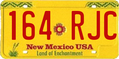 NM license plate 164RJC