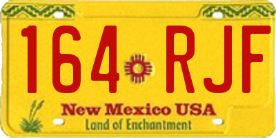 NM license plate 164RJF