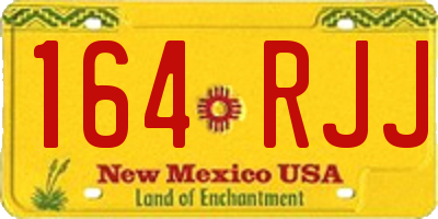 NM license plate 164RJJ
