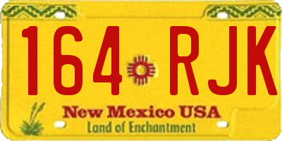 NM license plate 164RJK