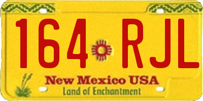 NM license plate 164RJL