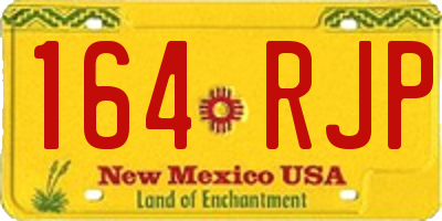 NM license plate 164RJP
