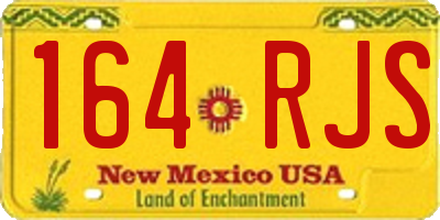 NM license plate 164RJS