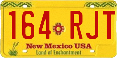 NM license plate 164RJT