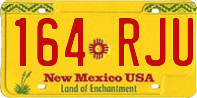 NM license plate 164RJU