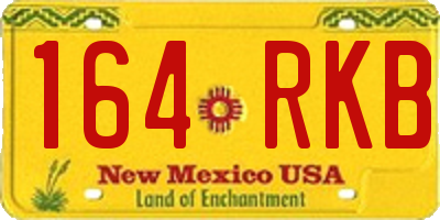 NM license plate 164RKB