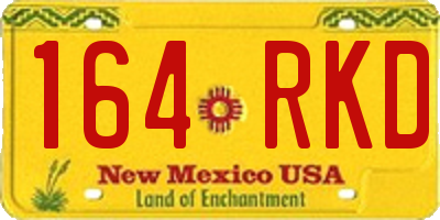 NM license plate 164RKD