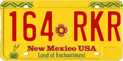 NM license plate 164RKR