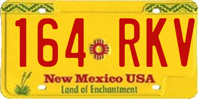 NM license plate 164RKV