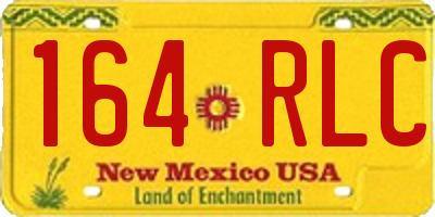 NM license plate 164RLC