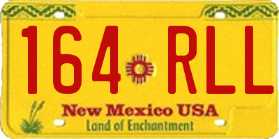 NM license plate 164RLL
