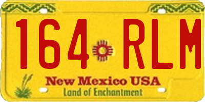 NM license plate 164RLM