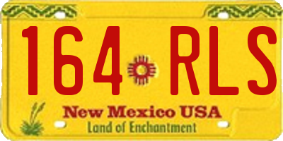 NM license plate 164RLS