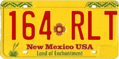 NM license plate 164RLT