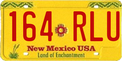 NM license plate 164RLU