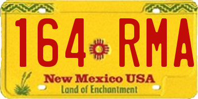 NM license plate 164RMA