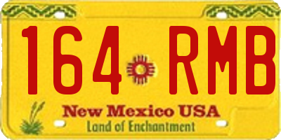 NM license plate 164RMB