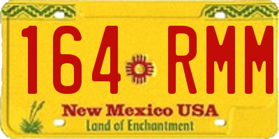 NM license plate 164RMM