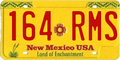 NM license plate 164RMS