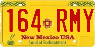 NM license plate 164RMY