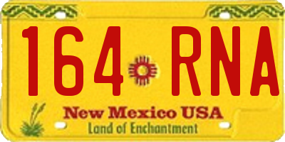 NM license plate 164RNA