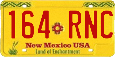 NM license plate 164RNC