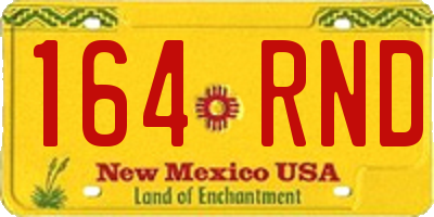 NM license plate 164RND