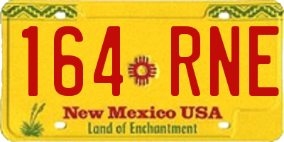 NM license plate 164RNE