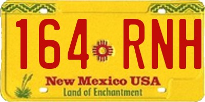 NM license plate 164RNH