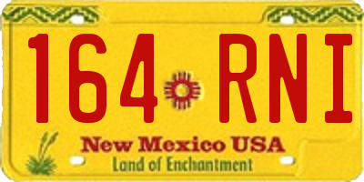 NM license plate 164RNI