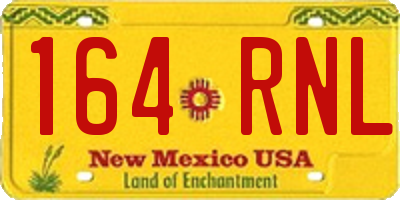 NM license plate 164RNL