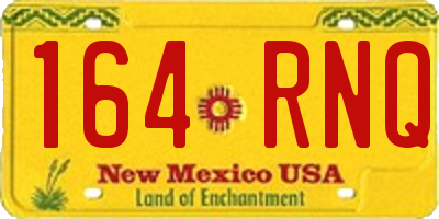 NM license plate 164RNQ