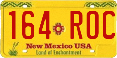 NM license plate 164ROC