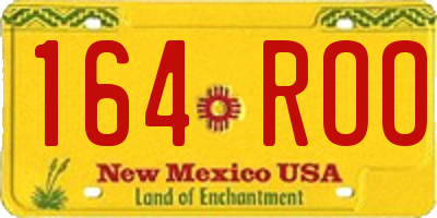 NM license plate 164ROO
