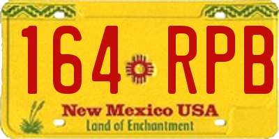 NM license plate 164RPB