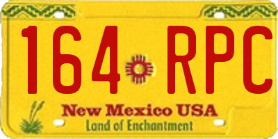 NM license plate 164RPC