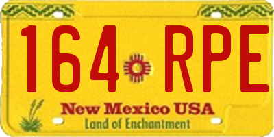 NM license plate 164RPE