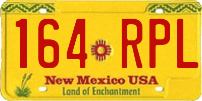 NM license plate 164RPL