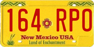 NM license plate 164RPO