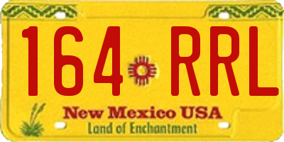 NM license plate 164RRL